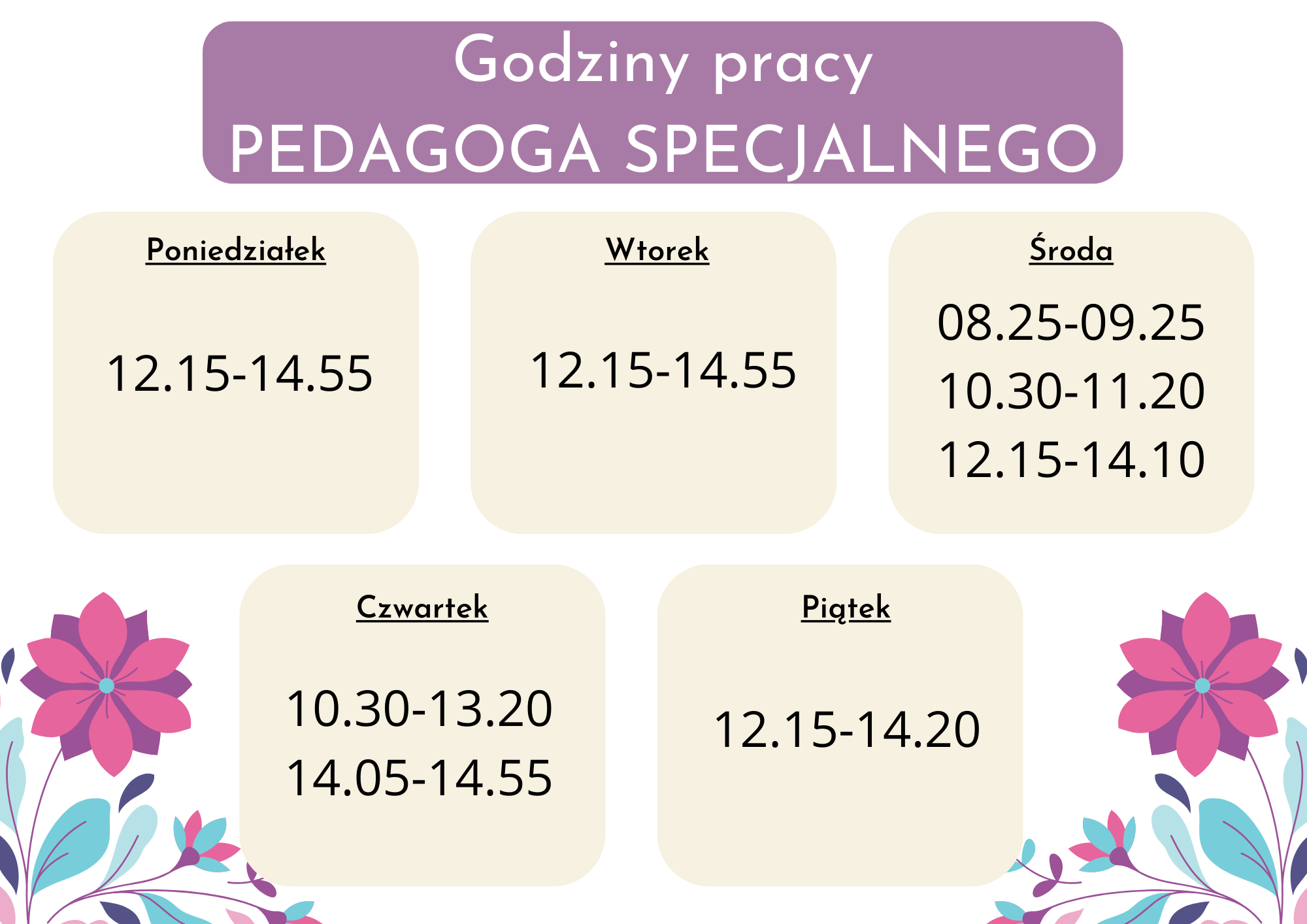 ZSMG Plan Pracy Psychologa I Pedagoga Szkolnego